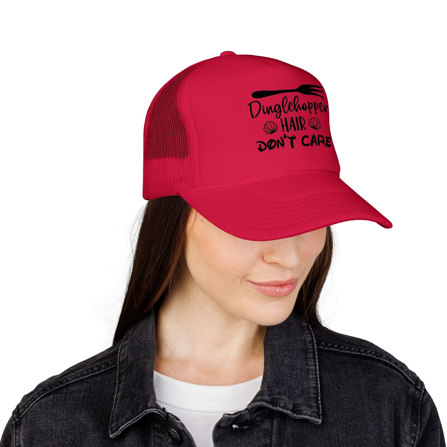 Dinglehopper Hair Don't Care; Trucker style hat