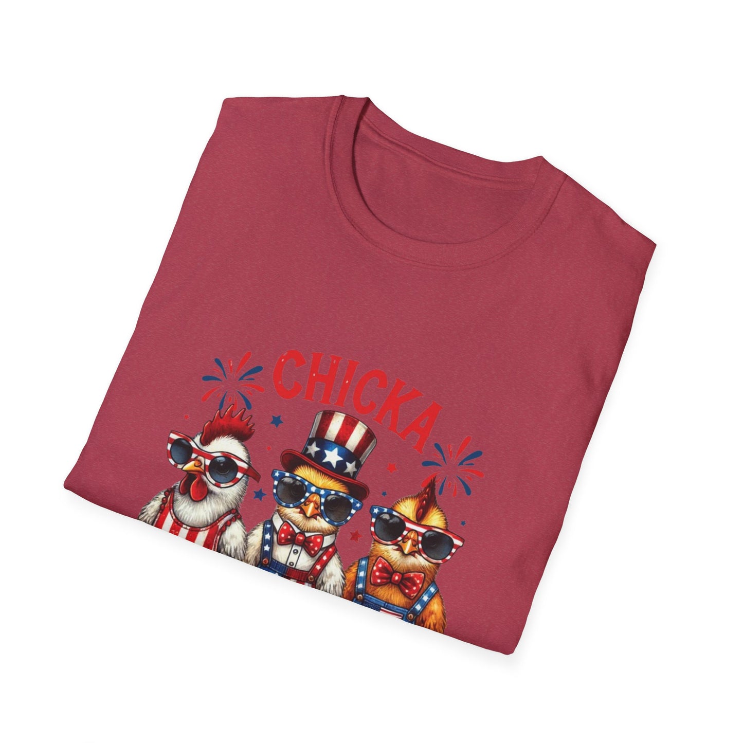 Chicka Boom Boom T-Shirt — Patriotic Trio Chickens 4th of July Tee
