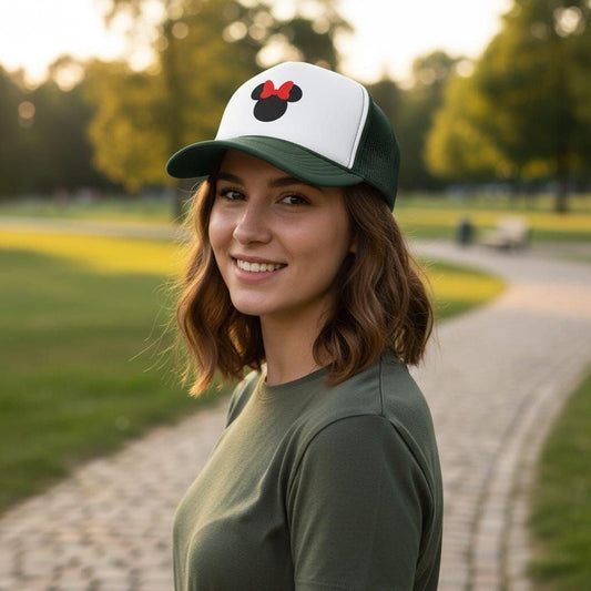 Mouse Silhouette Cap: Casual Trucker Hat (Seven Colors, Adjustable)