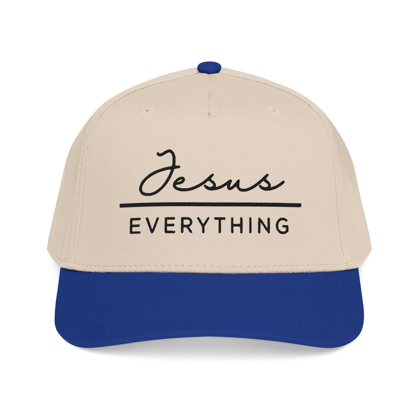 Jesus over Everything Baseball Cap - Structured Snapback with Embroidered Front