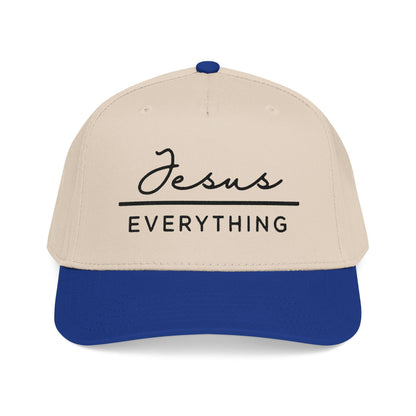 Jesus over Everything Baseball Cap - Structured Snapback with Embroidered Front