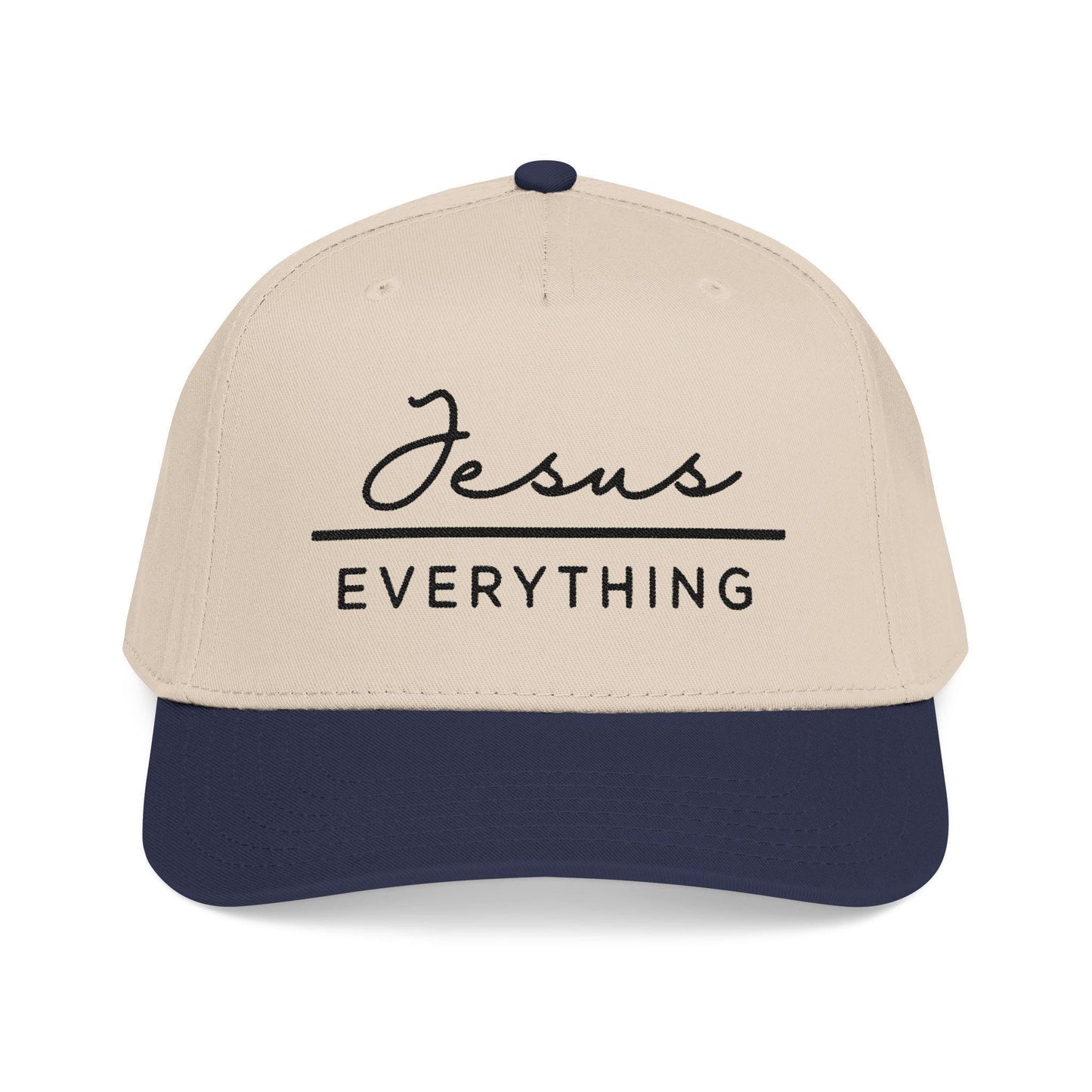Jesus over Everything Baseball Cap - Structured Snapback with Embroidered Front