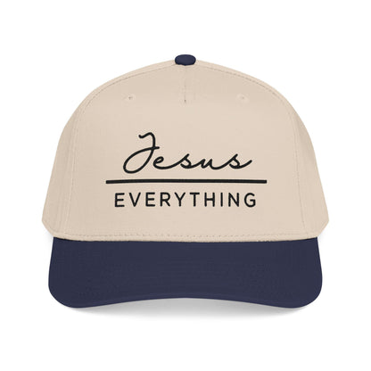 Jesus over Everything Baseball Cap - Structured Snapback with Embroidered Front
