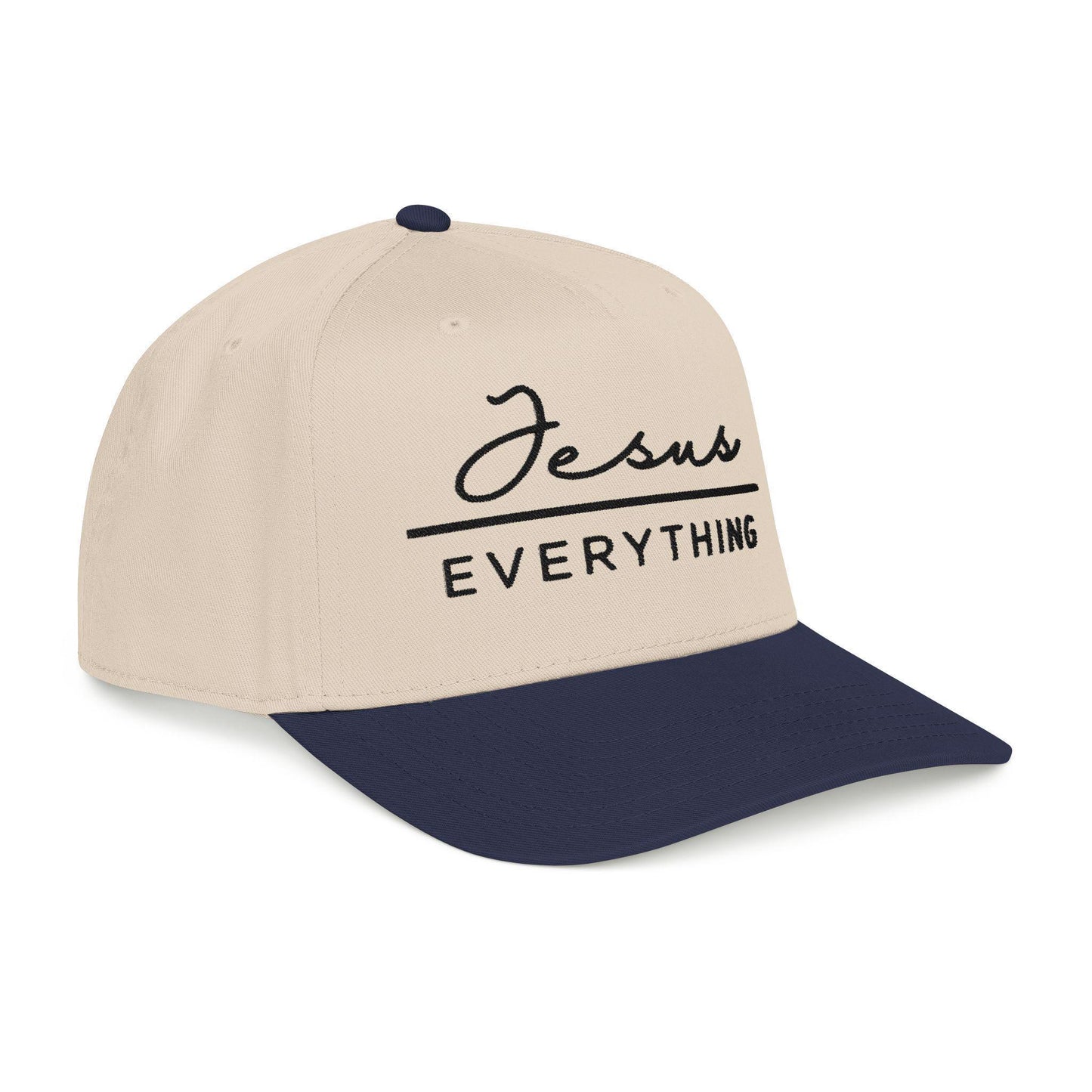 Jesus over Everything Baseball Cap - Structured Snapback with Embroidered Front