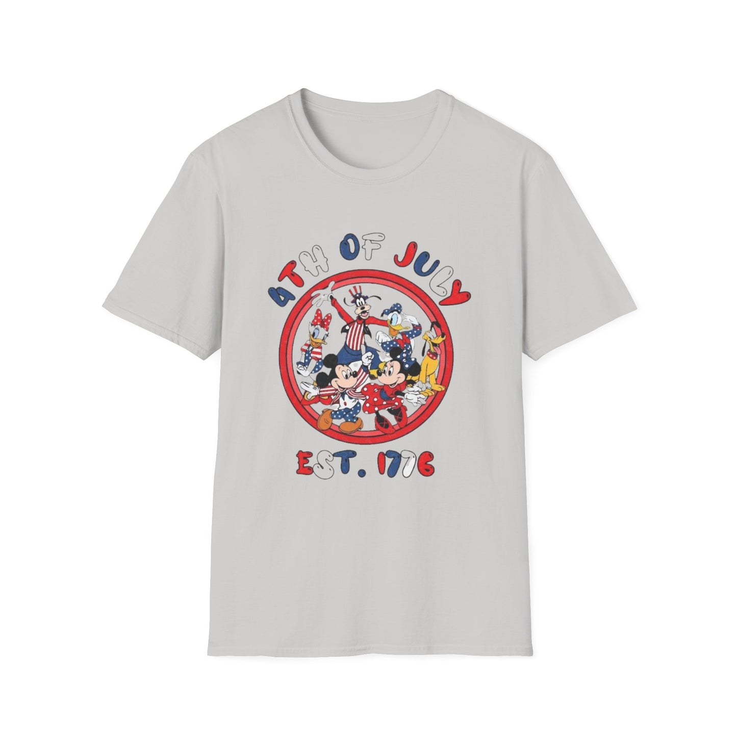 4th of July T-Shirt — Vintage Cartoon Patriotic Design