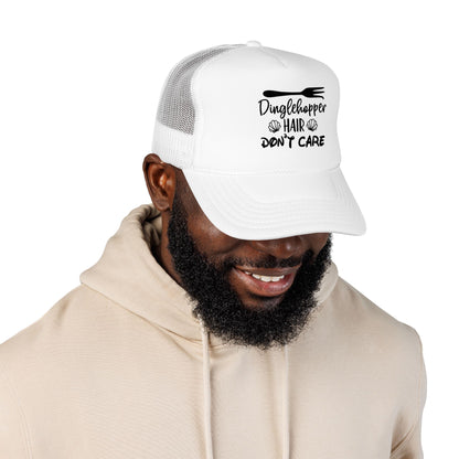 Dinglehopper Hair Don't Care; Trucker style hat