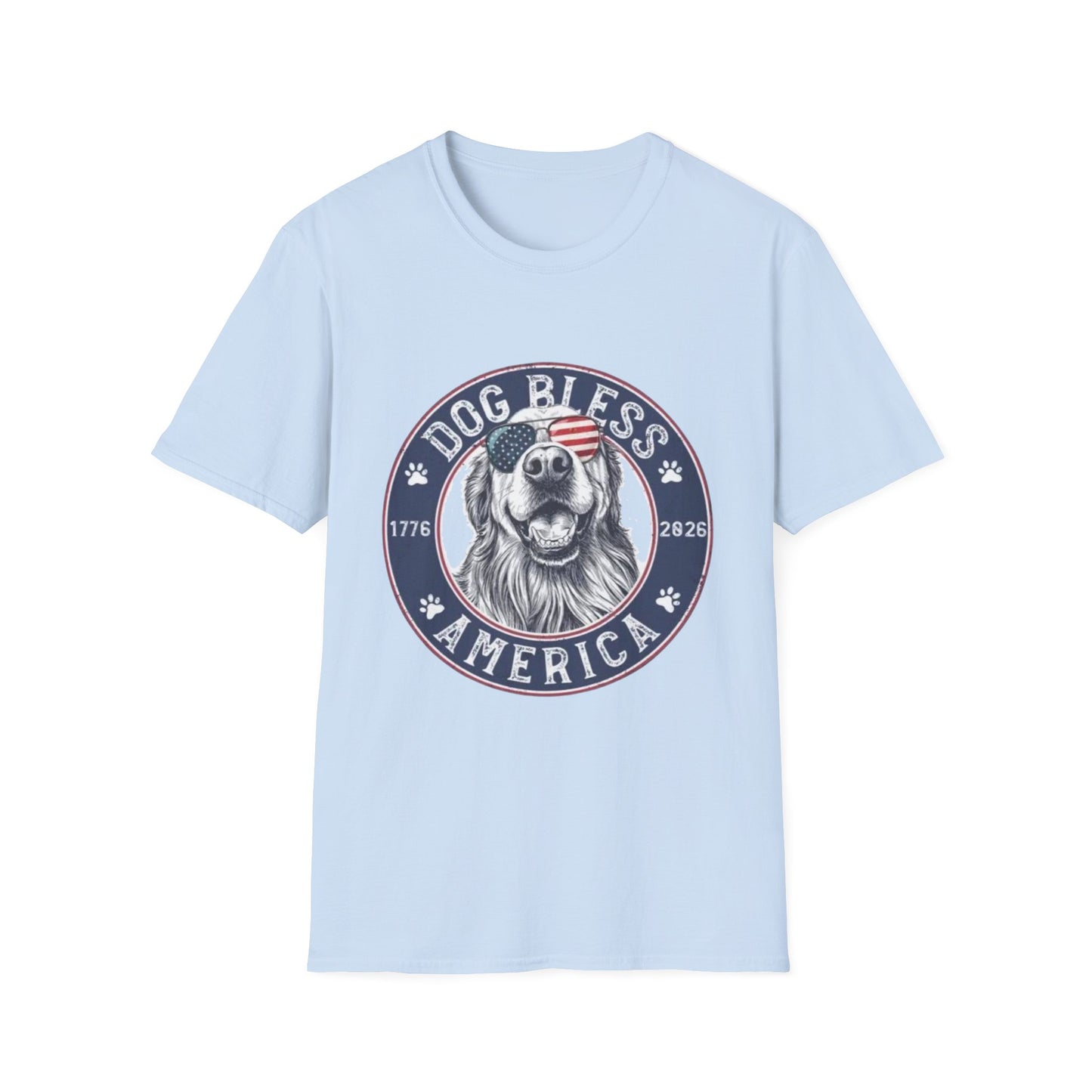 Dog Bless America T-Shirt — Patriotic Dog Graphic Tee ("Dog Bless")