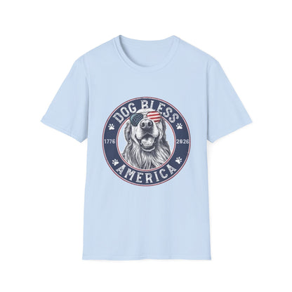 Dog Bless America T-Shirt — Patriotic Dog Graphic Tee ("Dog Bless")