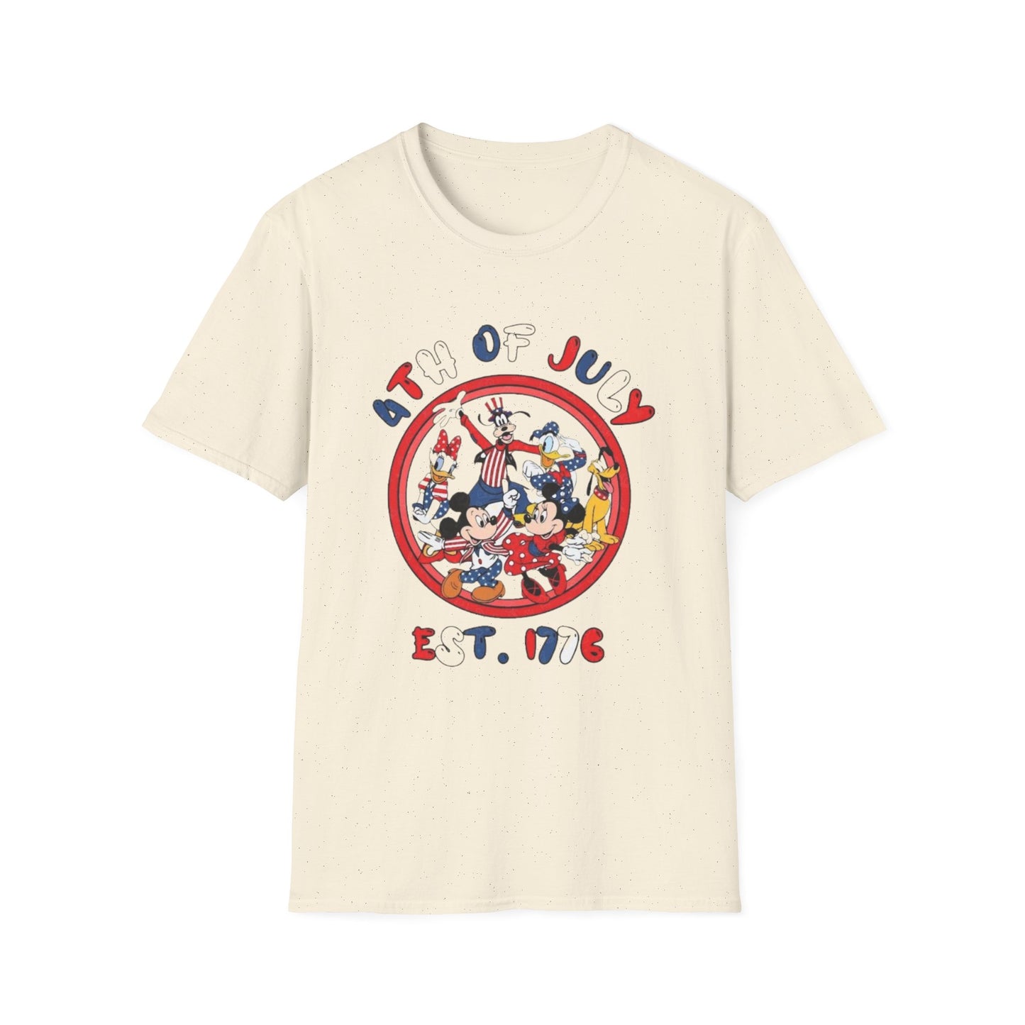 4th of July T-Shirt — Vintage Cartoon Patriotic Design