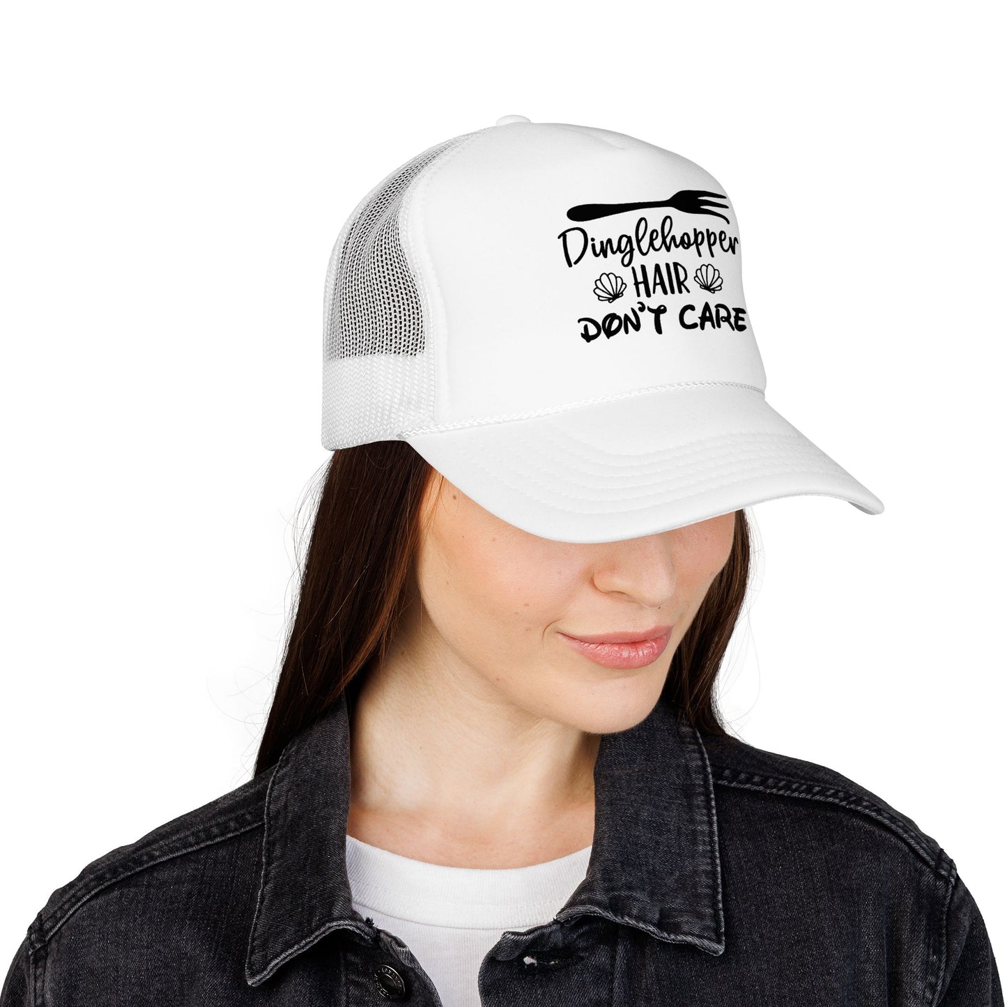 Dinglehopper Hair Don't Care; Trucker style hat