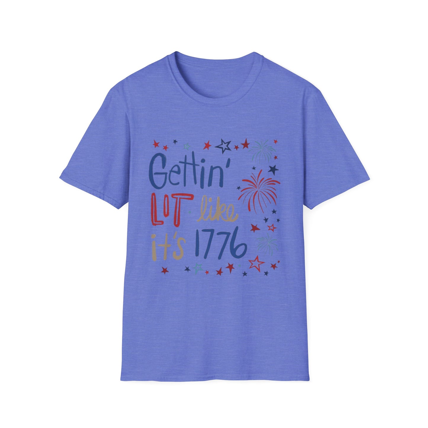 Gettin' Lit Like It's 1776 T-Shirt — Patriotic 4th of July Fireworks Tee