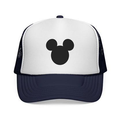 Mouse Silhouette Trucker | Black White Minimalist Cap