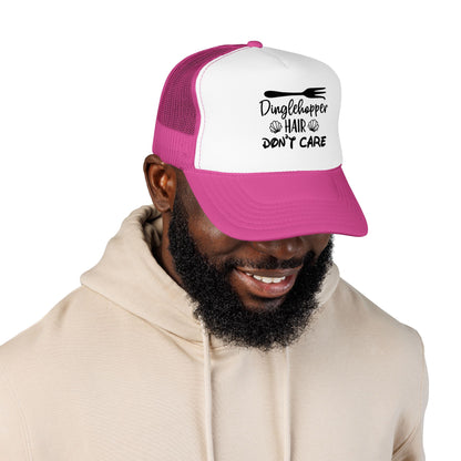 Dinglehopper Hair Don't Care; Trucker style hat