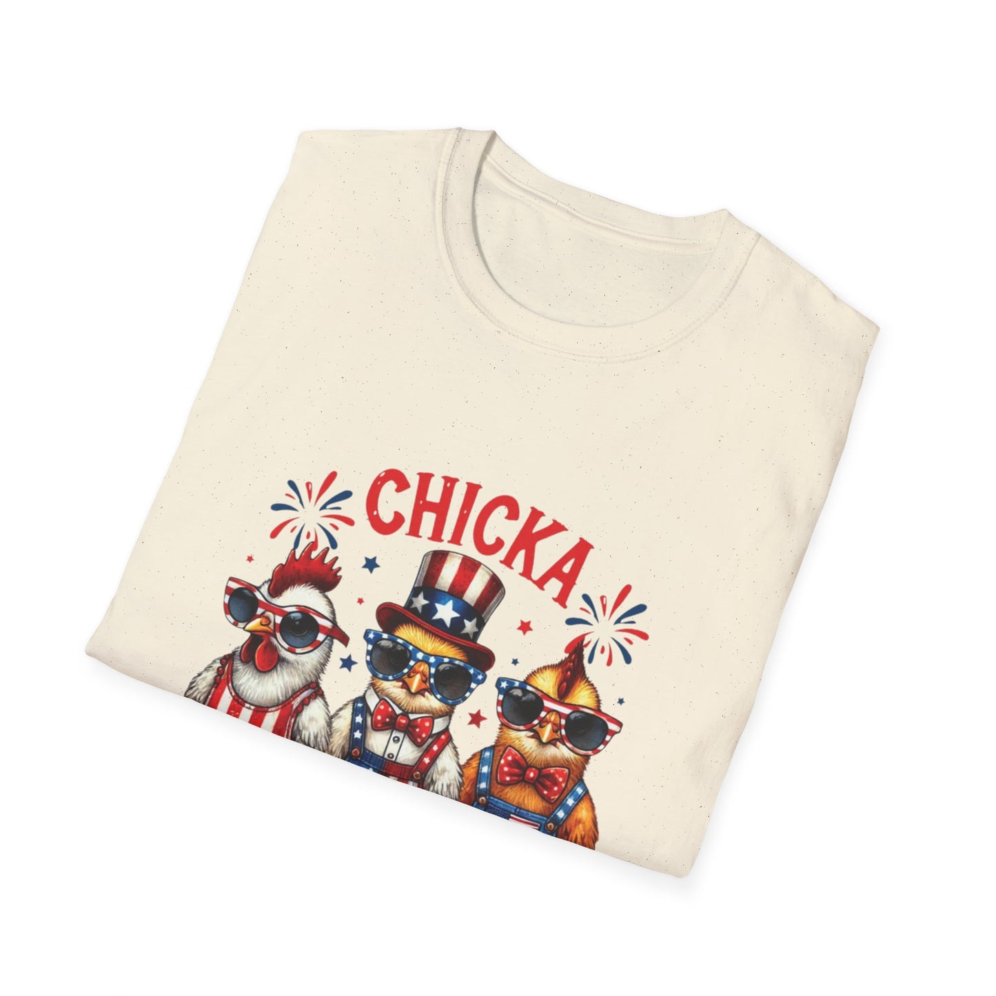 Chicka Boom Boom T-Shirt — Patriotic Trio Chickens 4th of July Tee