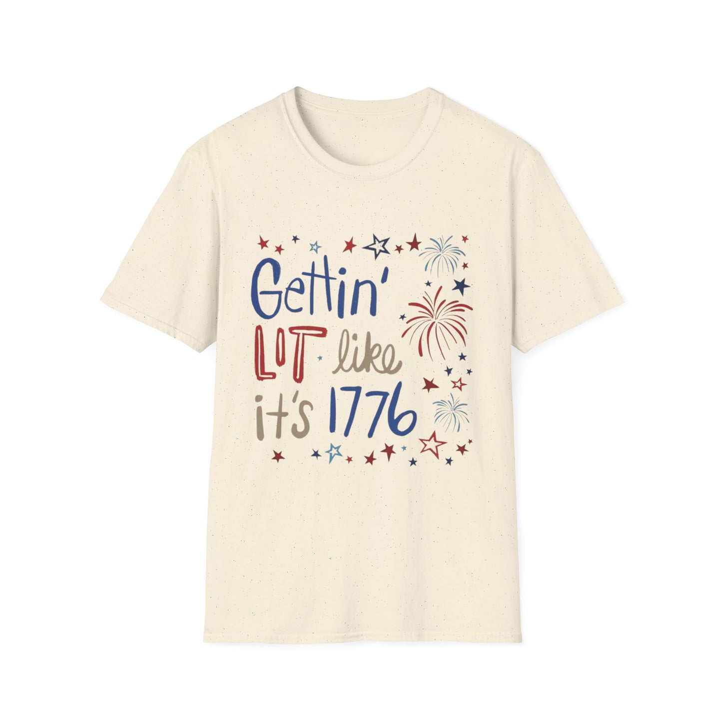 Gettin' Lit Like It's 1776 T-Shirt — Patriotic 4th of July Fireworks Tee