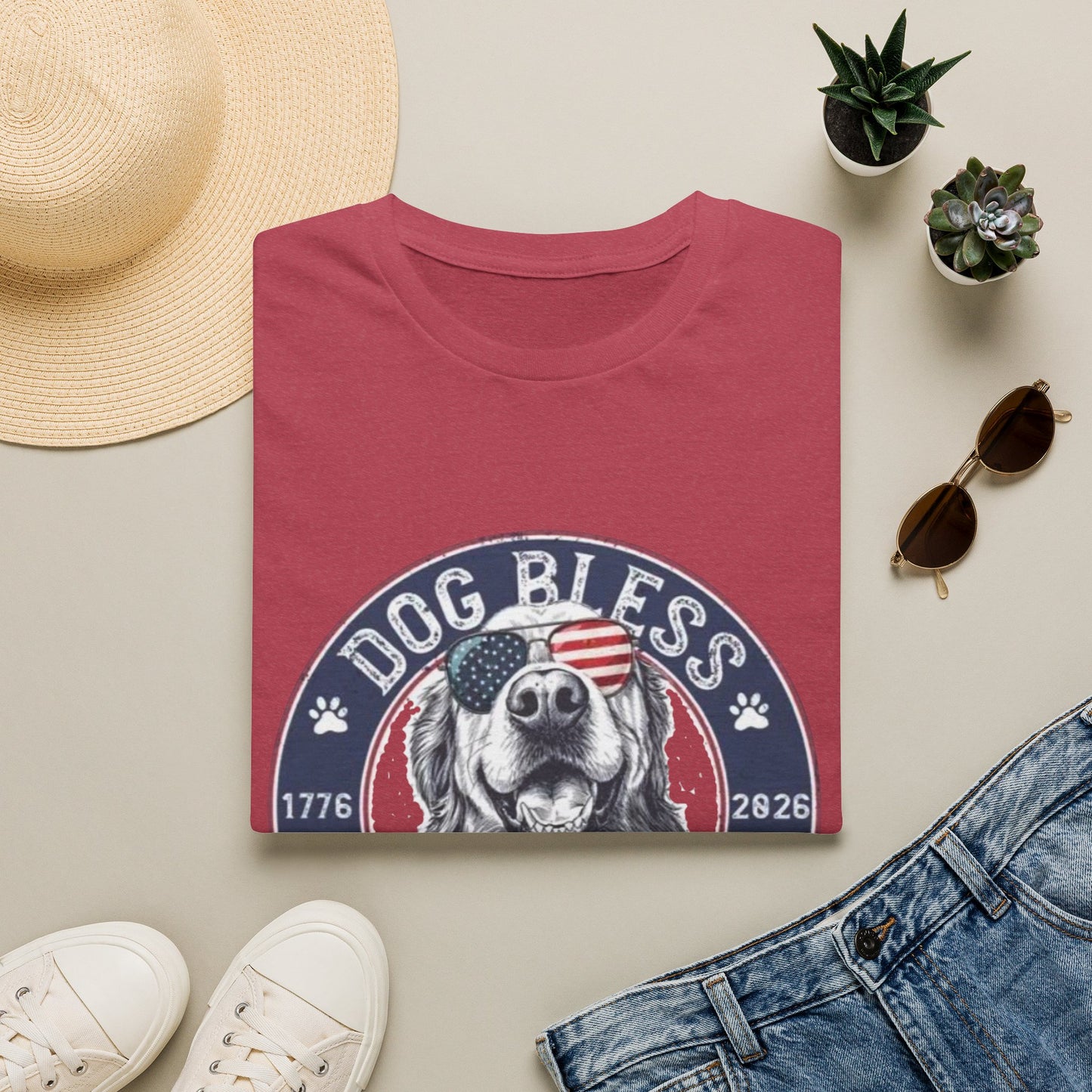 Dog Bless America T-Shirt — Patriotic Dog Graphic Tee ("Dog Bless")