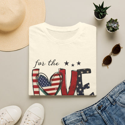 Patriotic "For the Love of the USA" T-Shirt