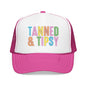 Tanned & Tipsy Trucker Hat — Colorful Summer Foam Cap