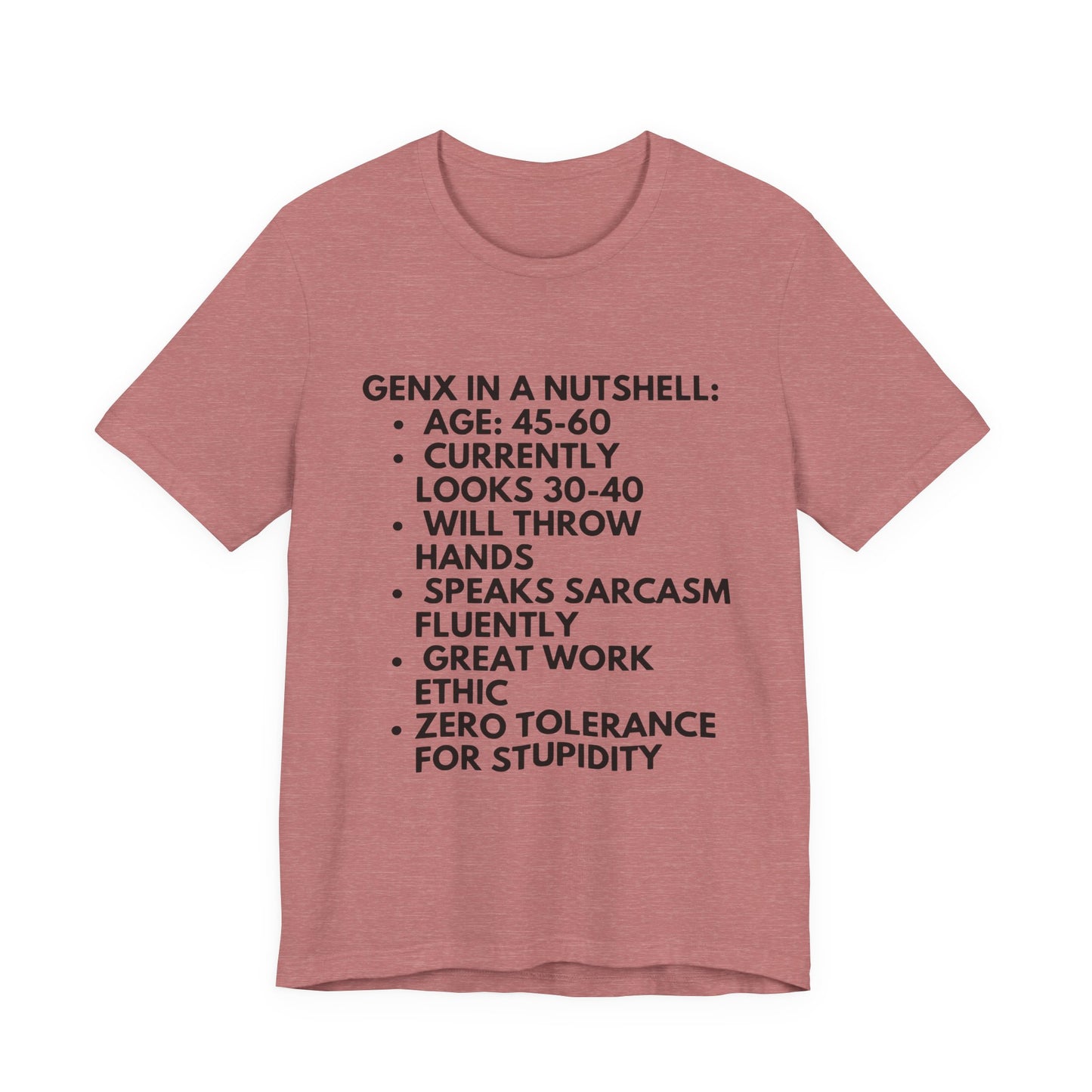 Gen X In A Nutshell Tee — Funny Vintage GenX Humor T-Shirt