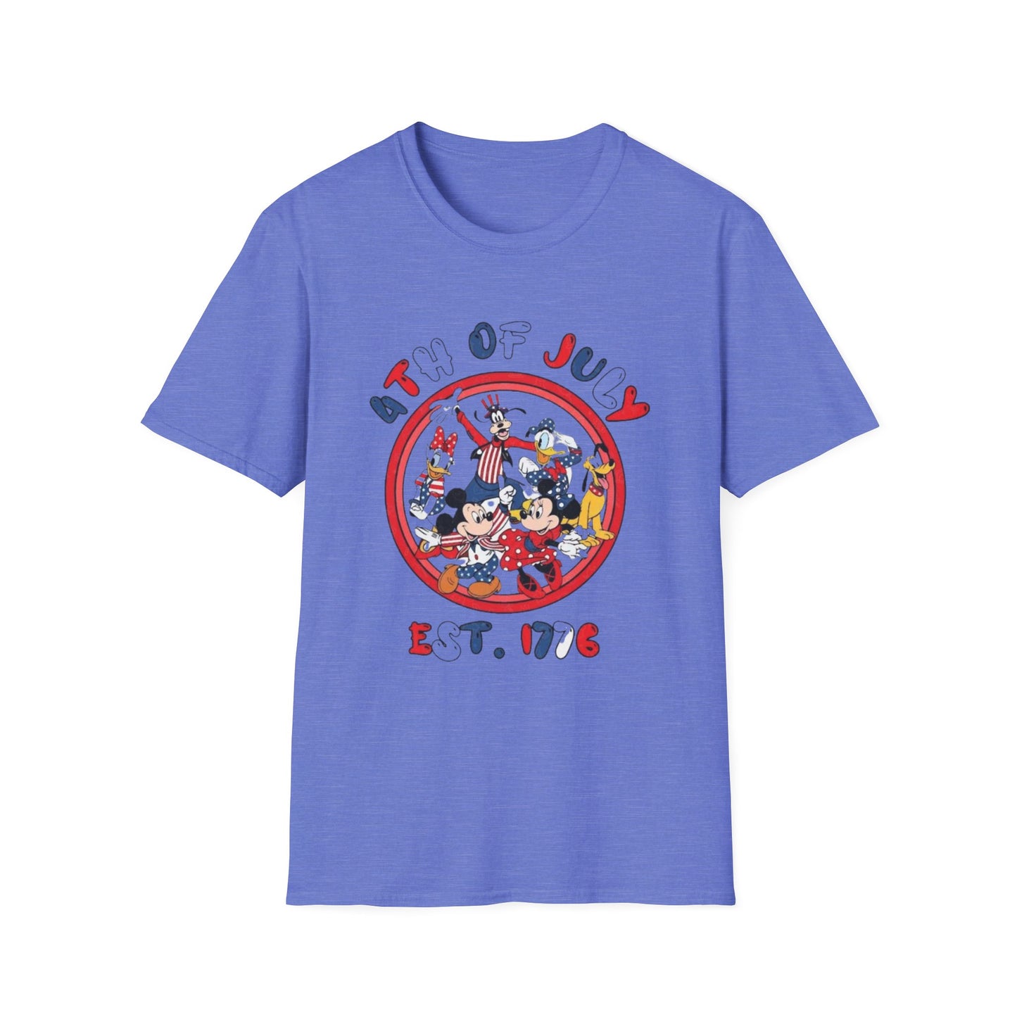 4th of July T-Shirt — Vintage Cartoon Patriotic Design