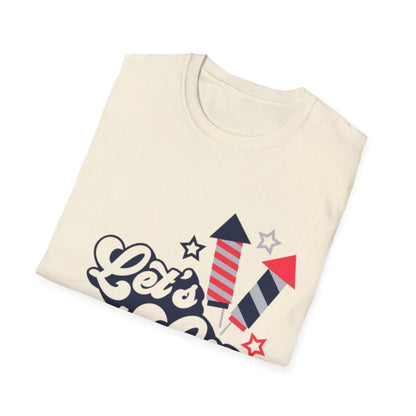 Let's Get Lit Fireworks T-Shirt — 4th of July Patriotic Party Tee