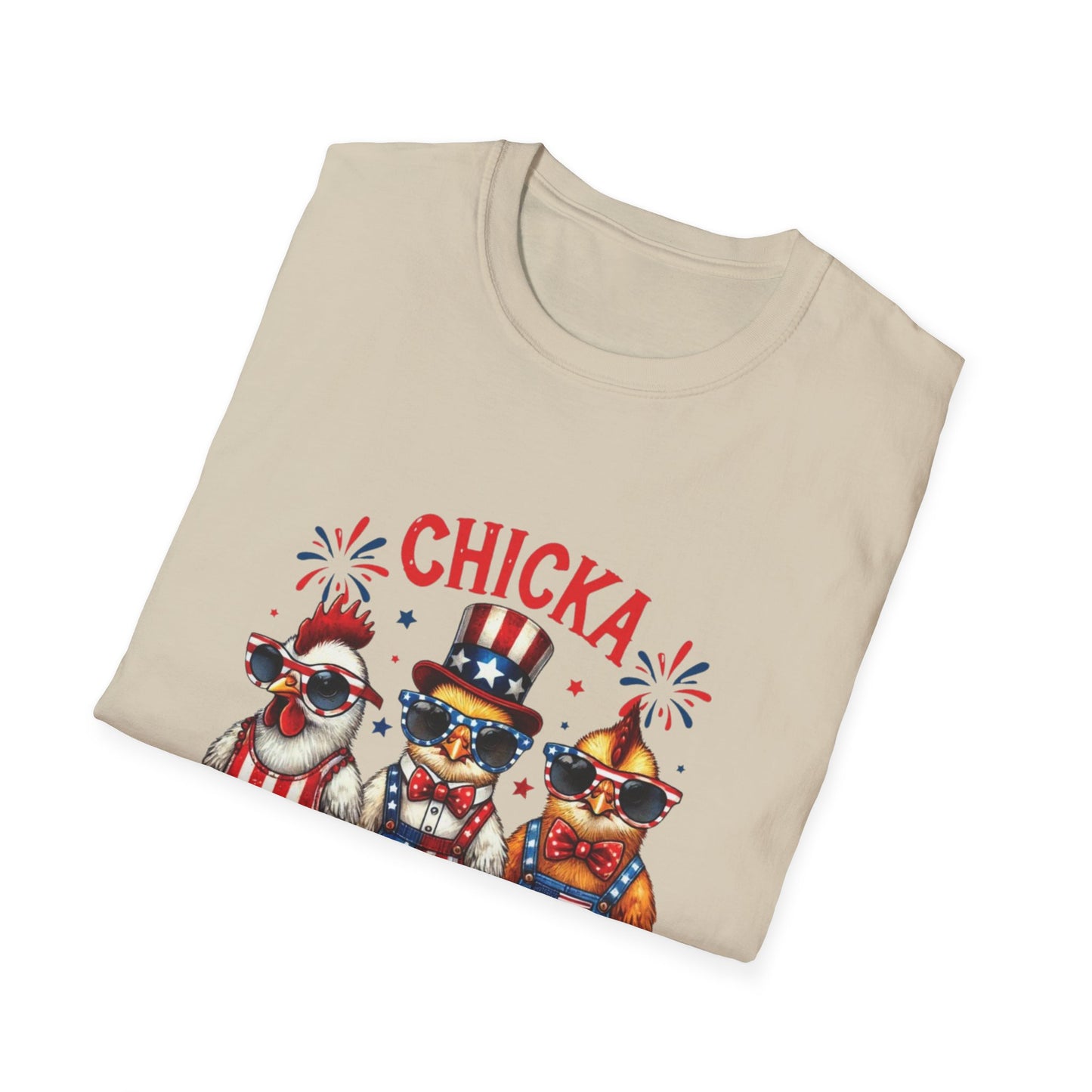 Chicka Boom Boom T-Shirt — Patriotic Trio Chickens 4th of July Tee