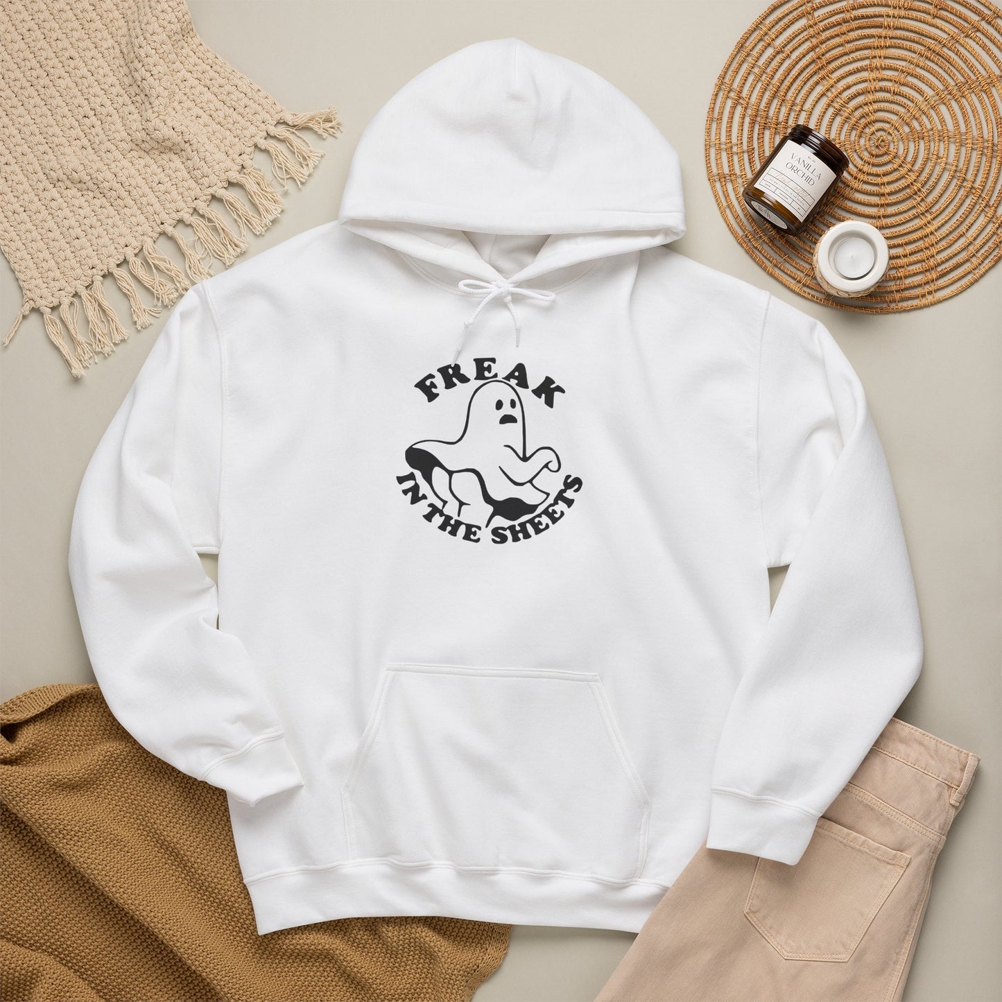 Freak in the Sheets Hoodie — Cute Ghost Graphic Pullover