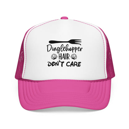 Dinglehopper Hair Don't Care; Trucker style hat