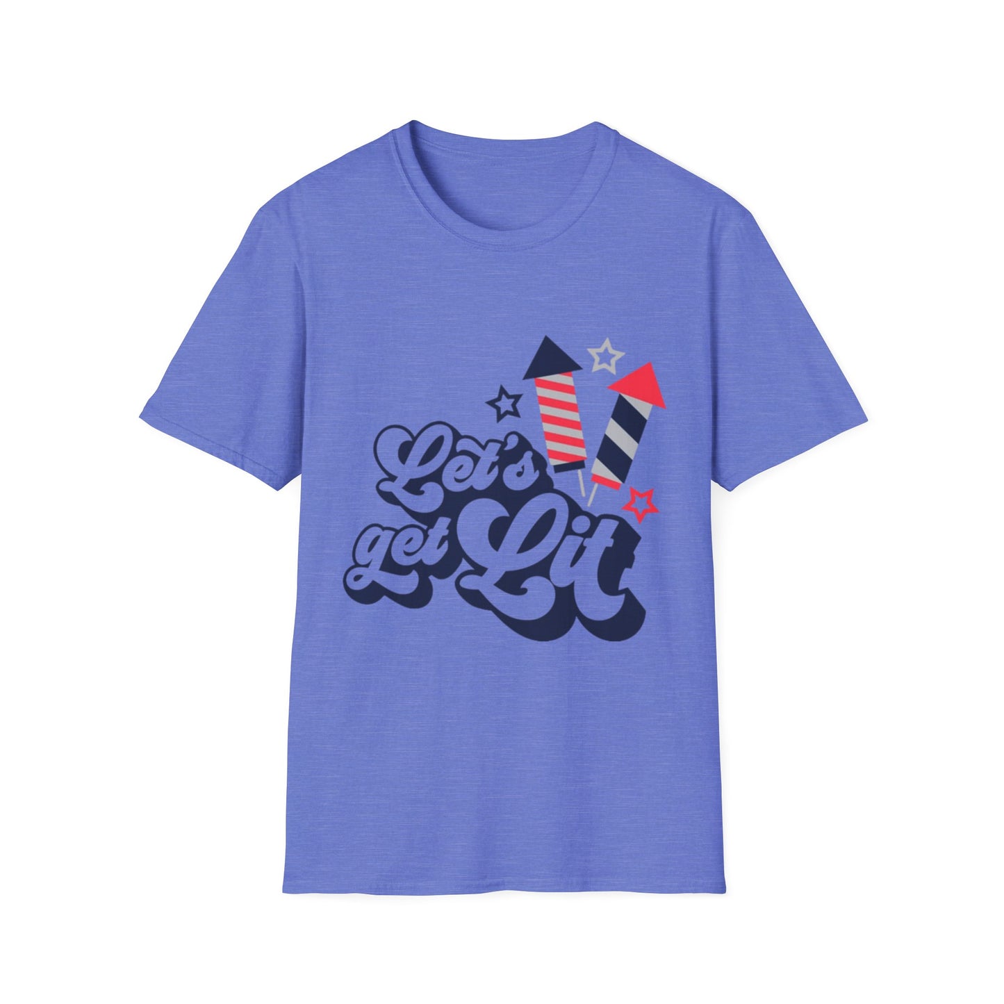 Let's Get Lit Fireworks T-Shirt — 4th of July Patriotic Party Tee