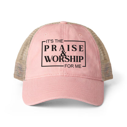 It's Praise and Worship | Women's Washed Mesh-Back Cap