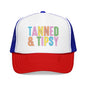 Tanned & Tipsy Trucker Hat — Colorful Summer Foam Cap