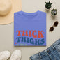 T-Shirt — "Thick Thighs American Vibes" Retro Patriotic Graphic Tee