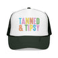 Tanned & Tipsy Trucker Hat — Colorful Summer Foam Cap