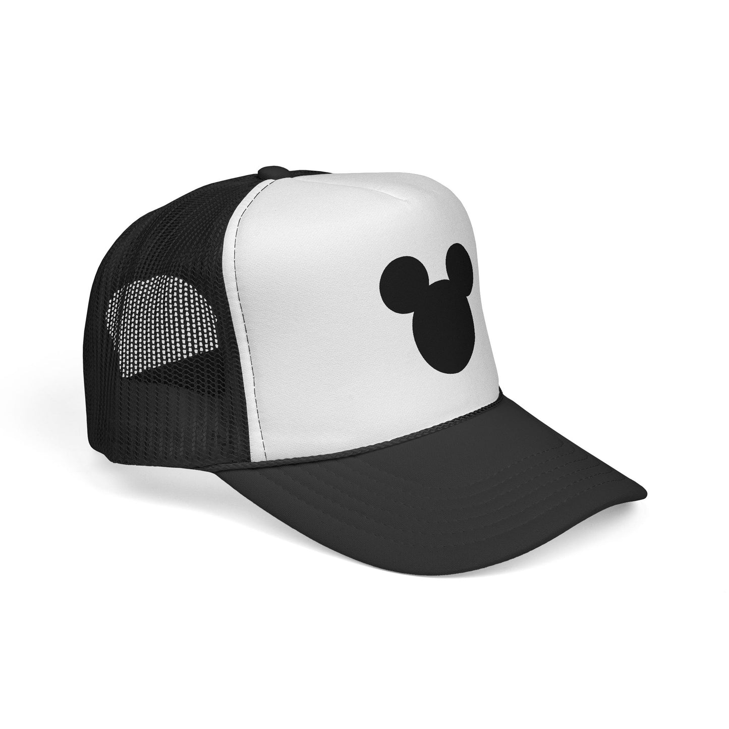 Mouse Silhouette Trucker | Black White Minimalist Cap
