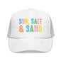 Sun, Salt & Sand Trucker Hat — Colorful Beach Foam Cap