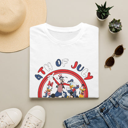 4th of July T-Shirt — Vintage Cartoon Patriotic Design