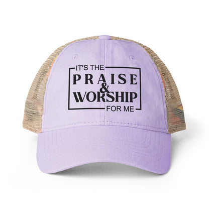 It's Praise and Worship | Women's Washed Mesh-Back Cap