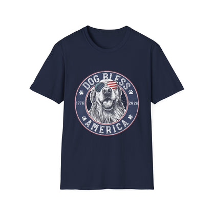 Dog Bless America T-Shirt — Patriotic Dog Graphic Tee ("Dog Bless")