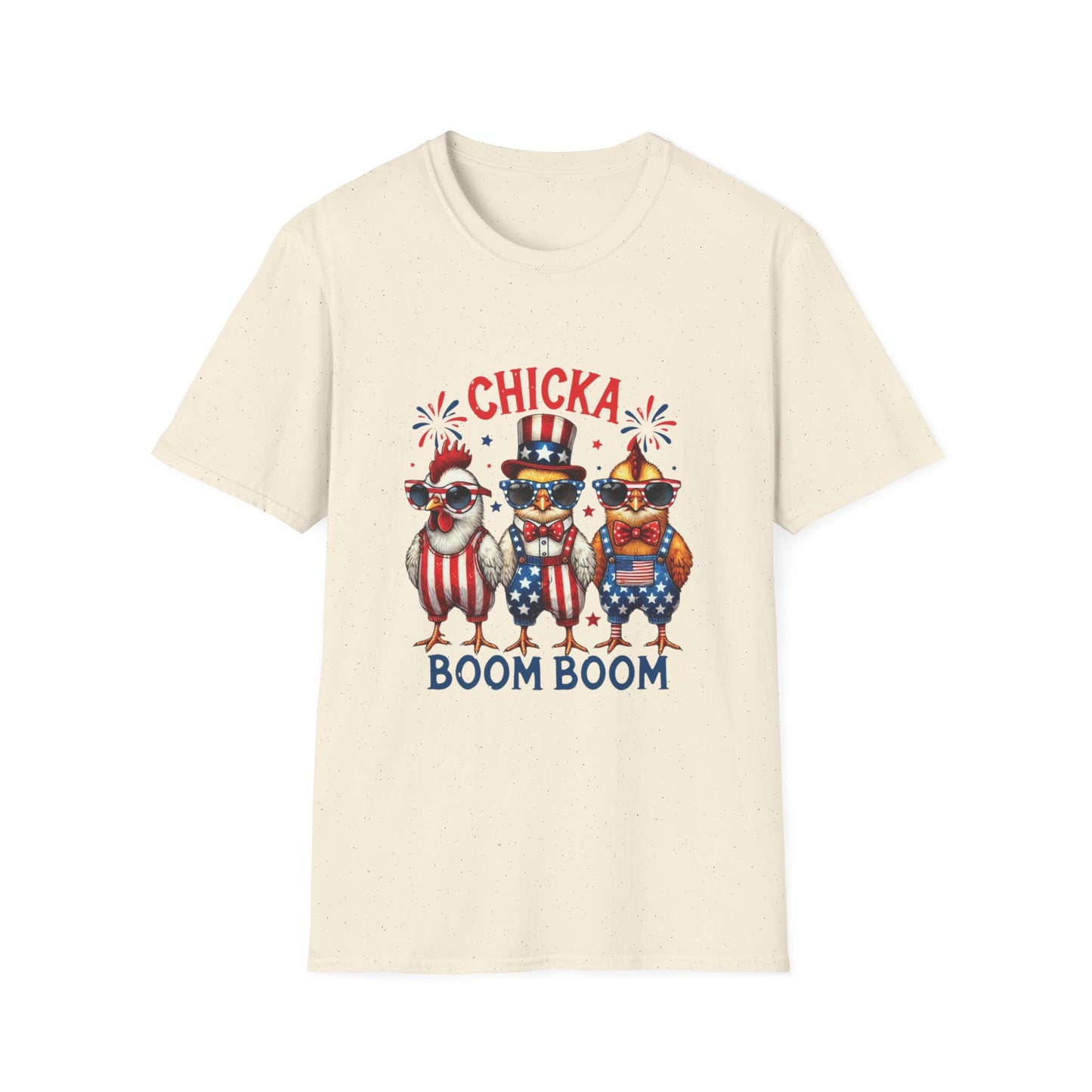 Chicka Boom Boom T-Shirt — Patriotic Trio Chickens 4th of July Tee