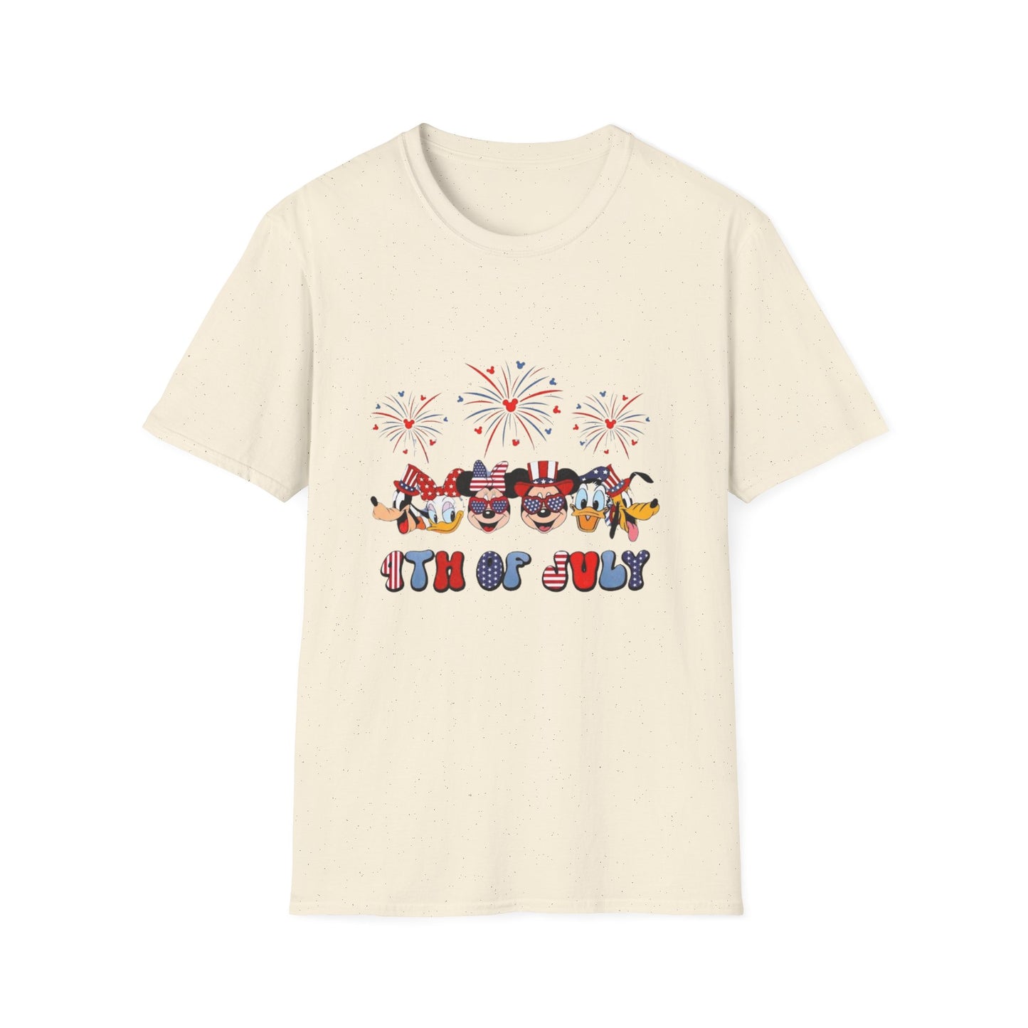 4th of July Graphic T-Shirt — Patriotic Fireworks & USA Icons Tee