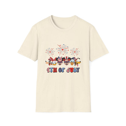 4th of July Graphic T-Shirt — Patriotic Fireworks & USA Icons Tee