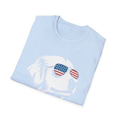 Patriotic Dog Tee — ‘Merica Sunglasses American Flag T-Shirt