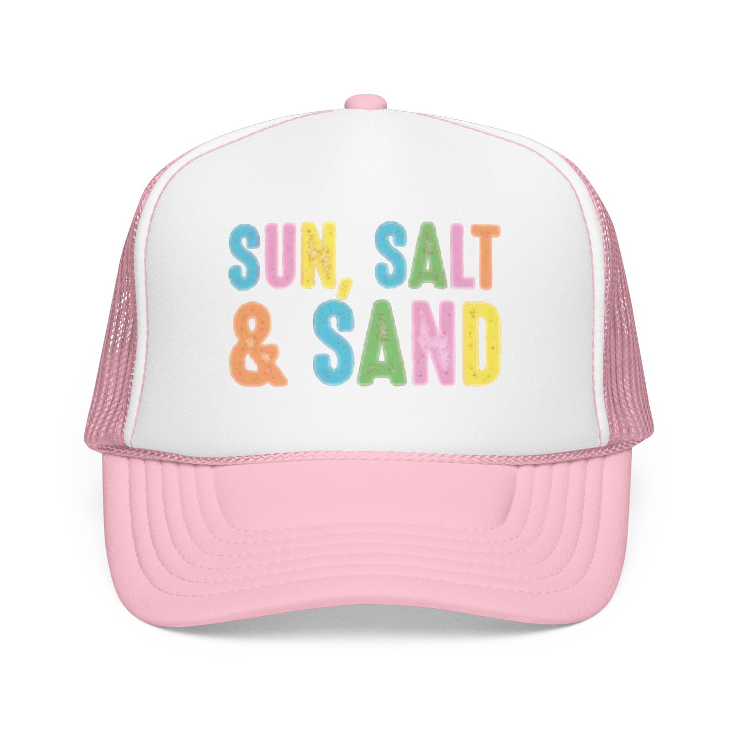 Sun, Salt & Sand Trucker Hat — Colorful Beach Foam Cap