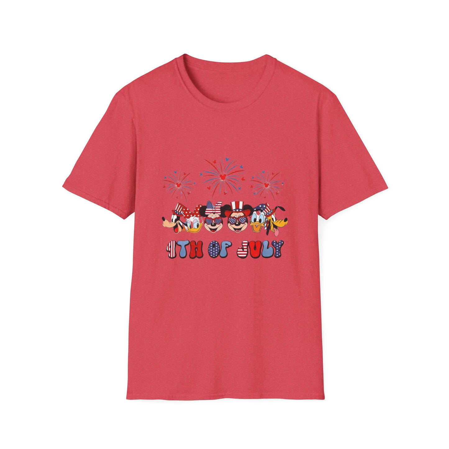 4th of July Graphic T-Shirt — Patriotic Fireworks & USA Icons Tee
