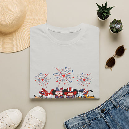 4th of July Graphic T-Shirt — Patriotic Fireworks & USA Icons Tee