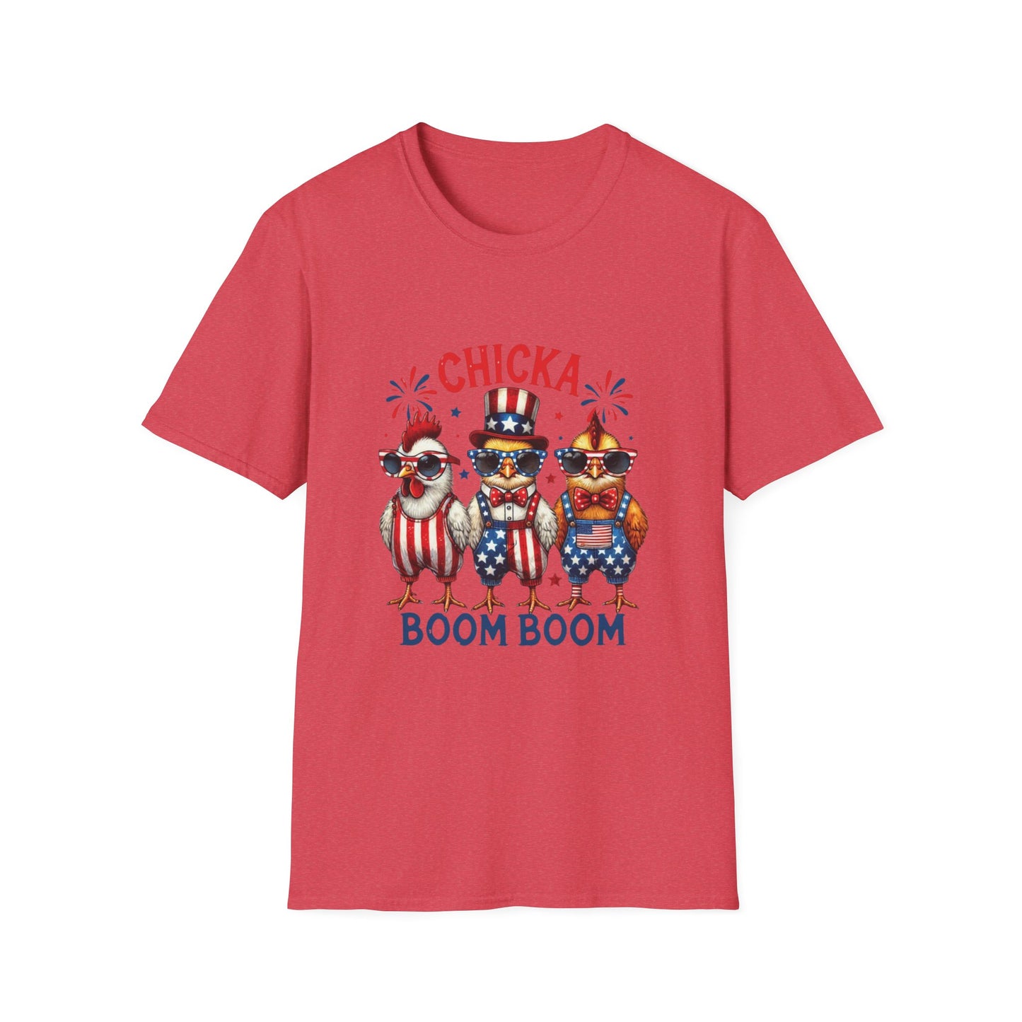 Chicka Boom Boom T-Shirt — Patriotic Trio Chickens 4th of July Tee