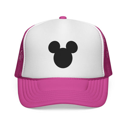Mouse Silhouette Trucker | Black White Minimalist Cap