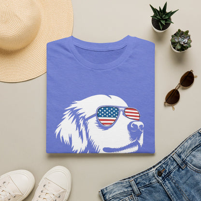 Patriotic Dog Tee — ‘Merica Sunglasses American Flag T-Shirt