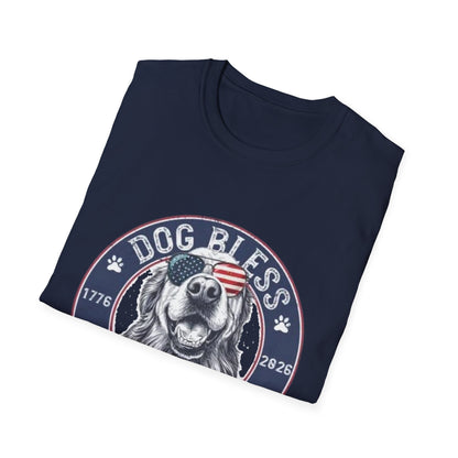 Dog Bless America T-Shirt — Patriotic Dog Graphic Tee ("Dog Bless")