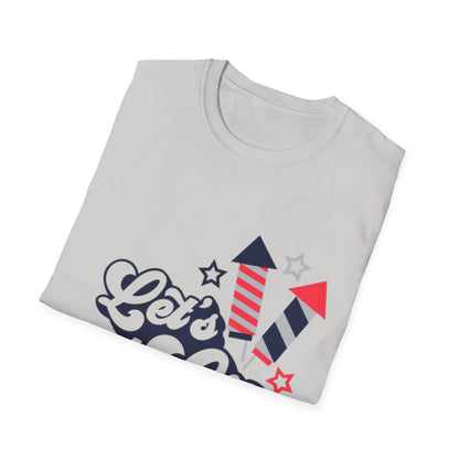 Let's Get Lit Fireworks T-Shirt — 4th of July Patriotic Party Tee